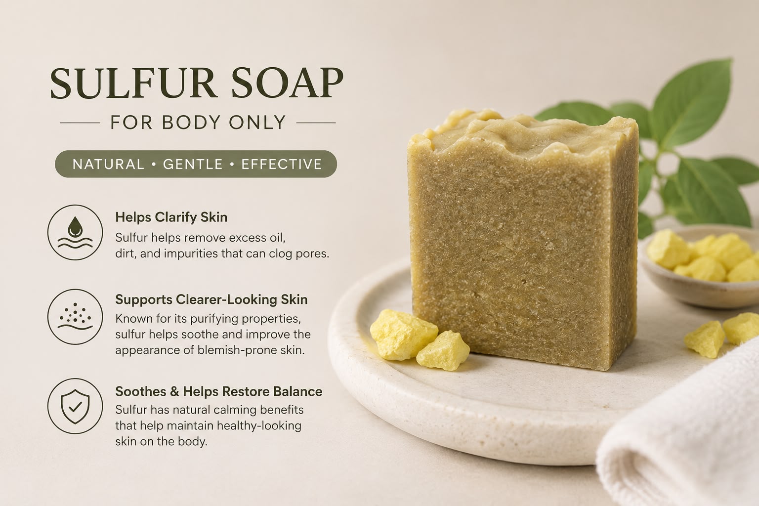 Sulfer Soap for Body Cleansing only