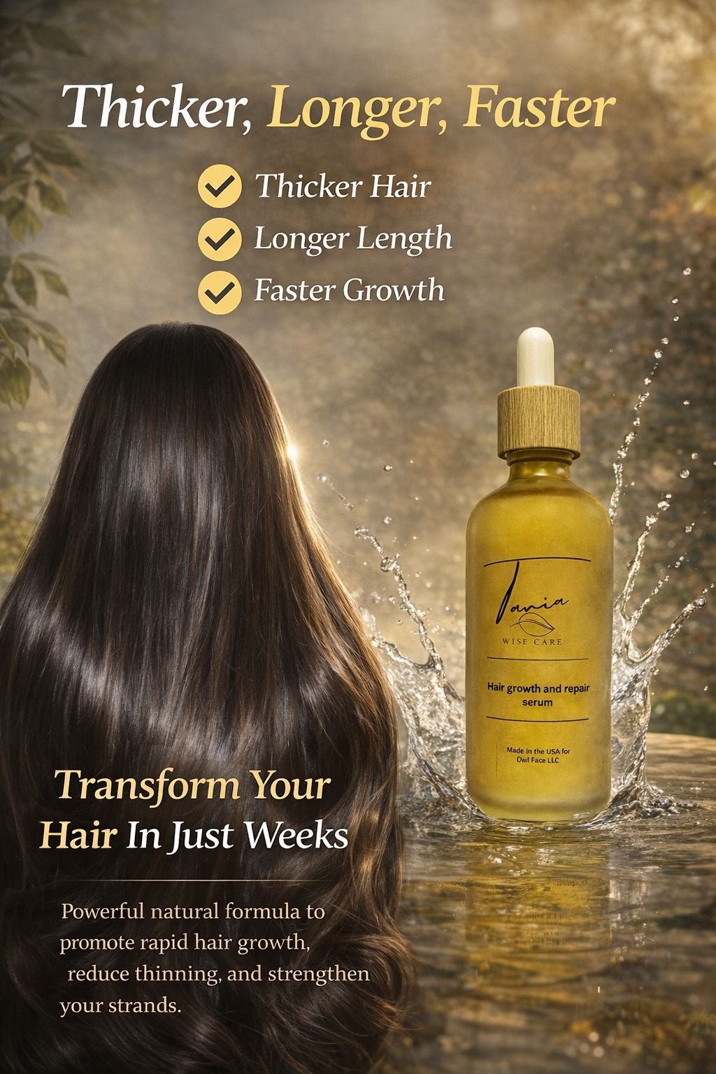 Hair Growth & Repair Serum “Nourish, Strengthen & Stimulate Healthy Hair Growth.”